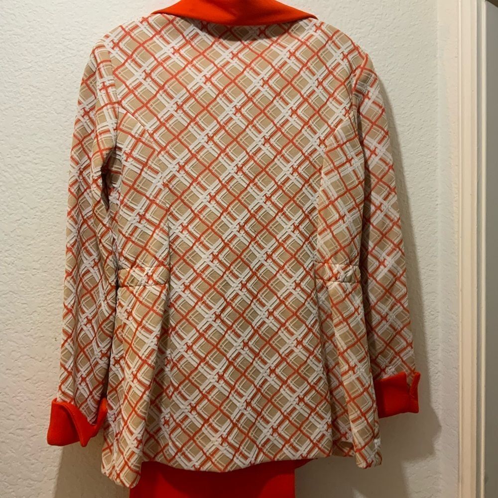 VINTAGE Mr. Bob of California 12  red  & cream Plaid Long Suits - Picture 8 of 14